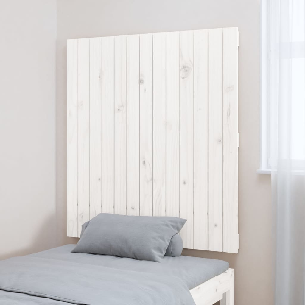 fehér tömör fenyőfa fali fejtámla 82,5x3x90 cm