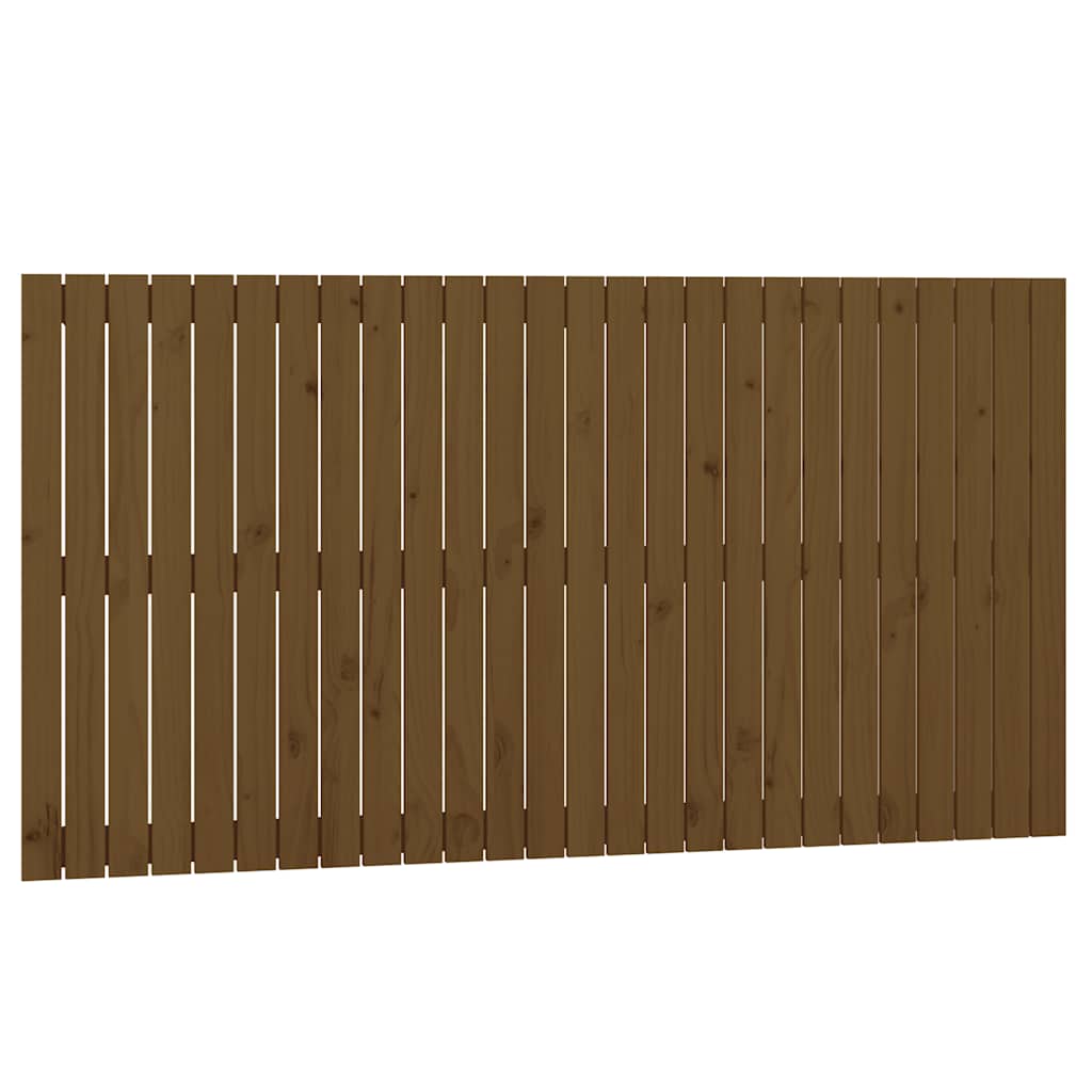 mézbarna tömör fenyőfa fali fejtámla 166x3x90 cm