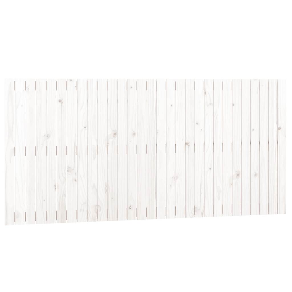 fehér tömör fenyőfa fali fejtámla 185x3x90 cm