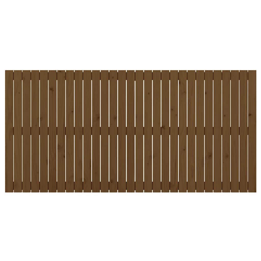 mézbarna tömör fenyőfa fali fejtámla 185x3x90 cm