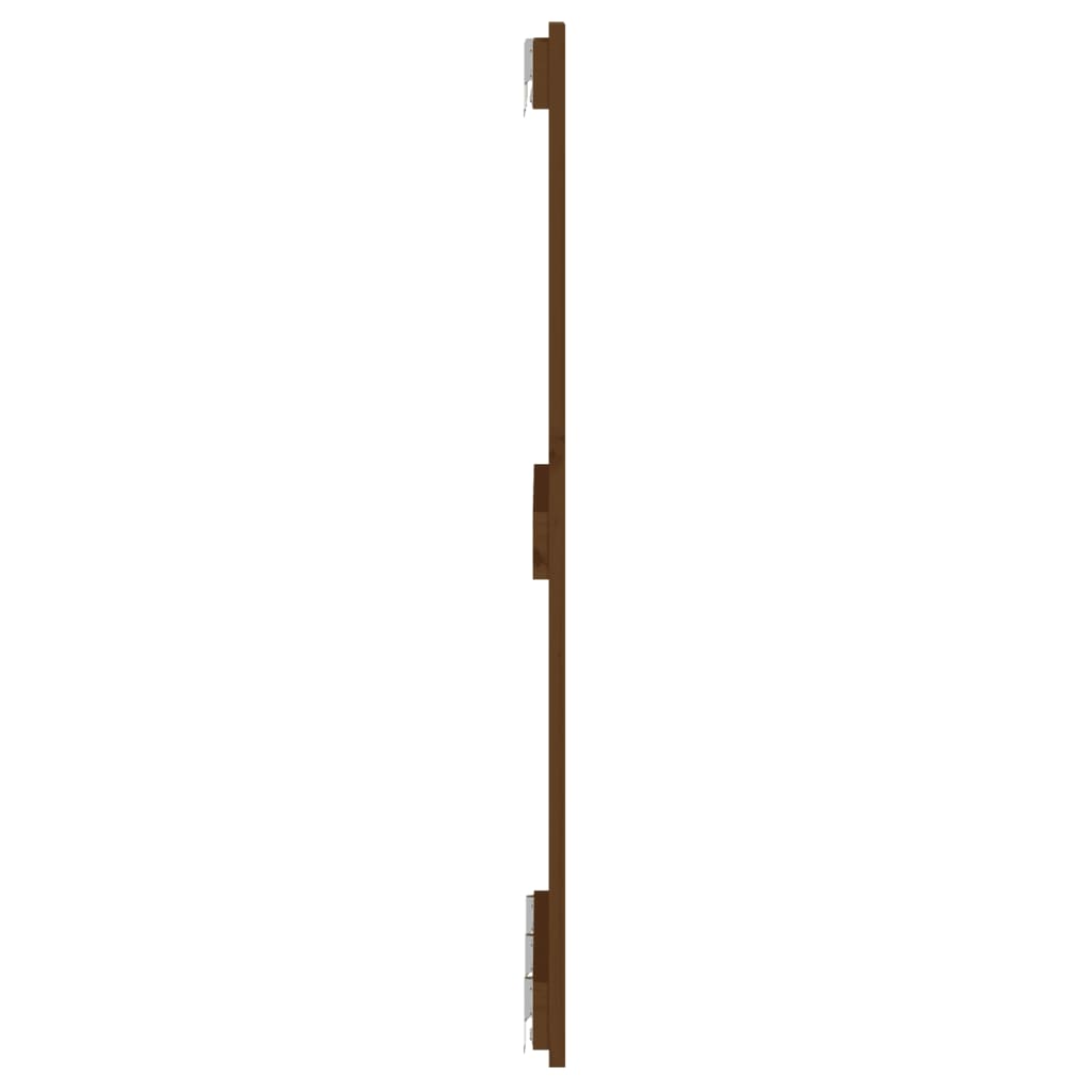 mézbarna tömör fenyőfa fali fejtámla 140x3x90 cm