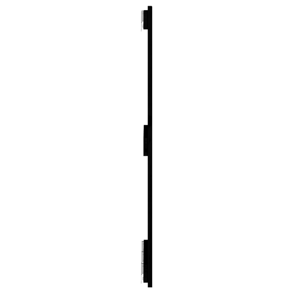 fekete tömör fenyőfa fali fejtámla 140x3x90 cm