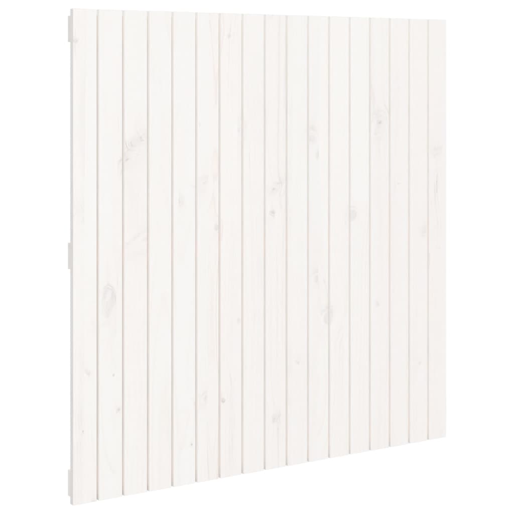 fehér tömör fenyőfa fali fejtámla 108 x 3 x 110 cm