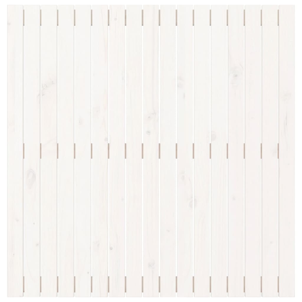 fehér tömör fenyőfa fali fejtámla 108 x 3 x 110 cm