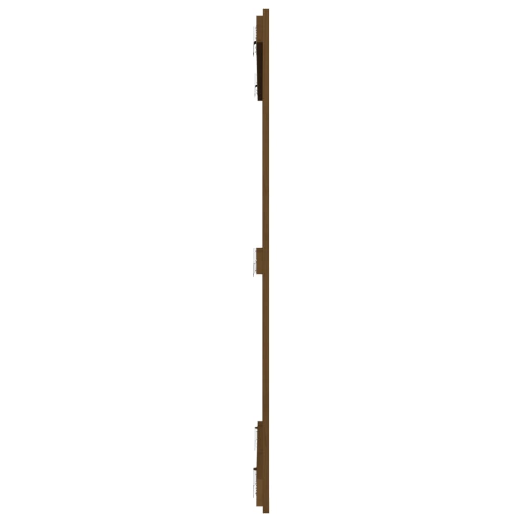 mézbarna tömör fenyőfa fali fejtámla 108 x 3 x 110 cm