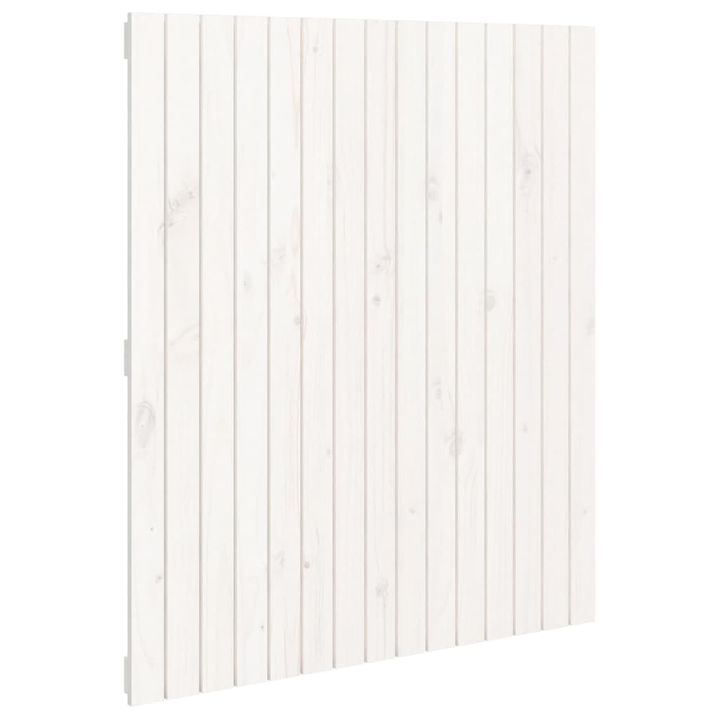fehér tömör fenyőfa fali fejtámla 95,5x3x110 cm