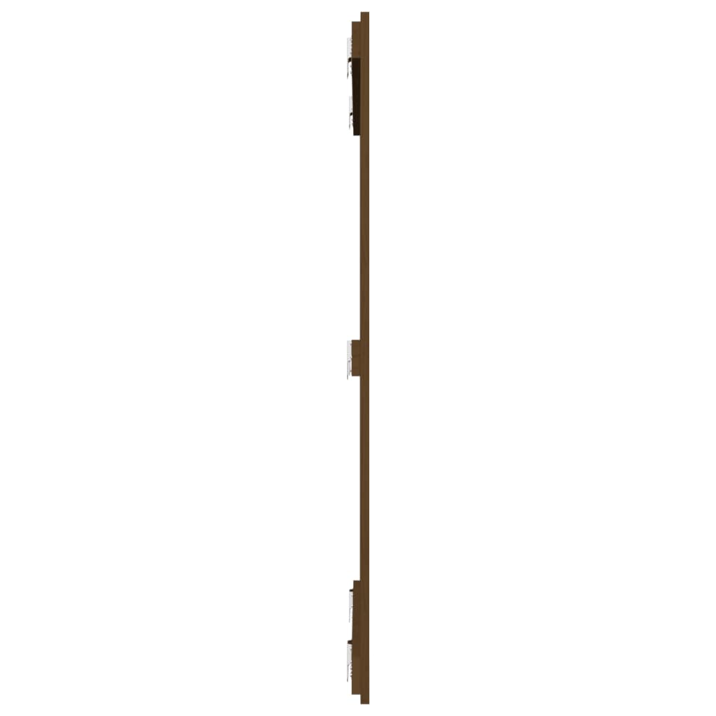 mézbarna tömör fenyőfa fali fejtámla 95,5x3x110 cm