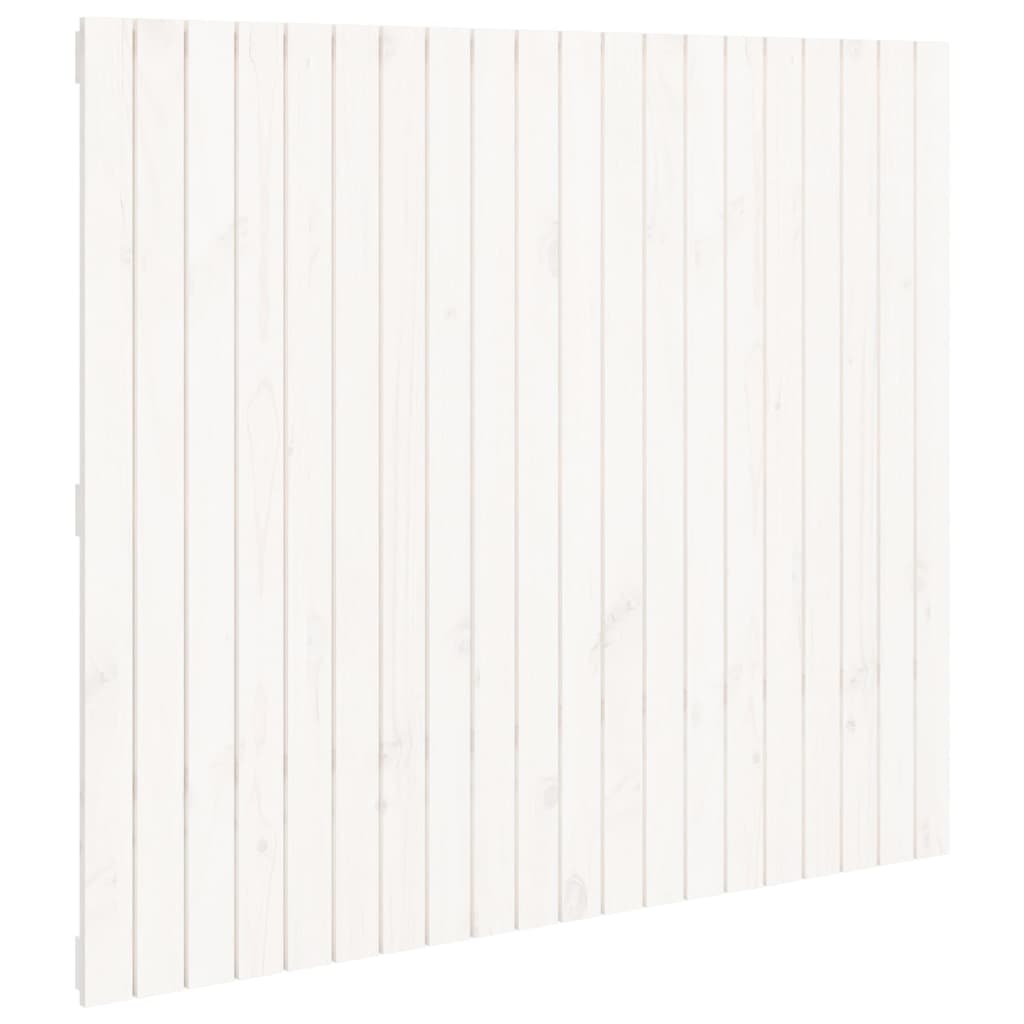 fehér tömör fenyőfa fali fejtámla 127,5x3x110 cm