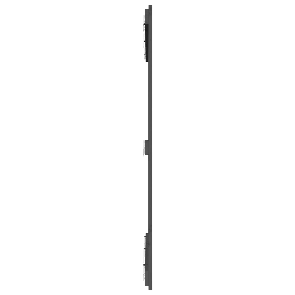 szürke tömör fenyőfa fali fejtámla 127,5x3x110 cm