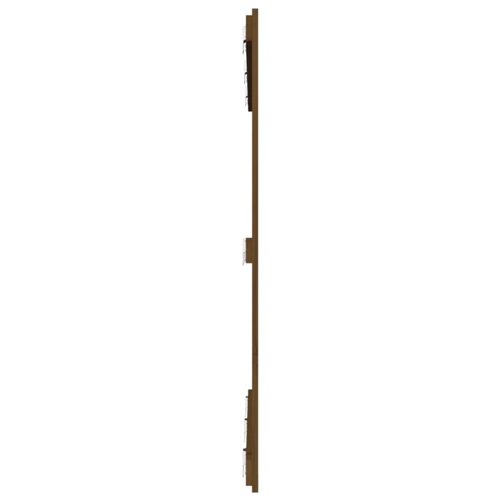 mézbarna tömör fenyőfa fali fejtámla 146,5x3x110 cm
