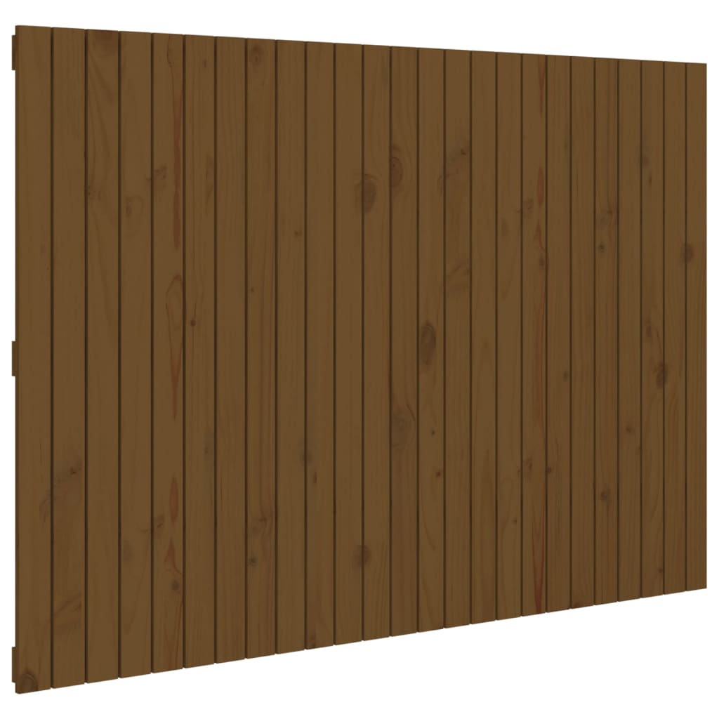 mézbarna tömör fenyőfa fali fejtámla 159,5x3x110 cm