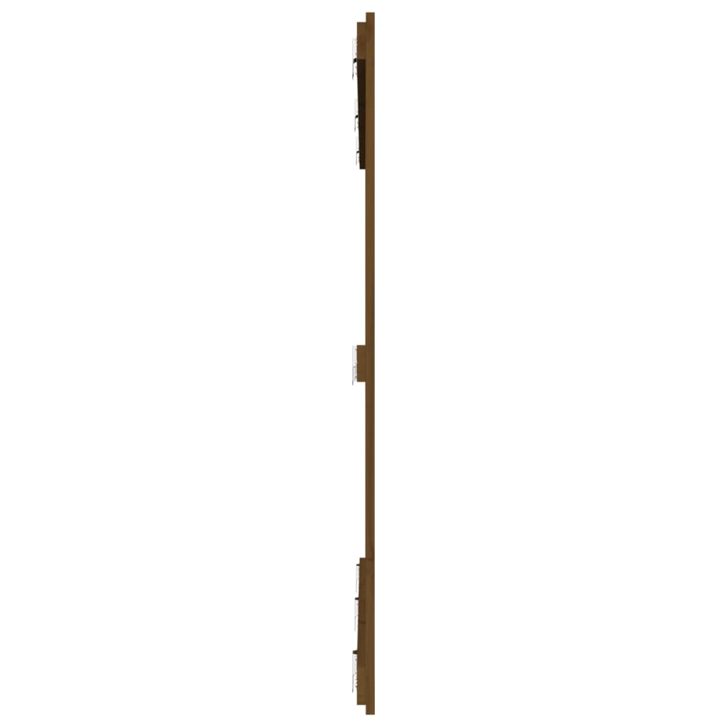 mézbarna tömör fenyőfa fali fejtámla 159,5x3x110 cm