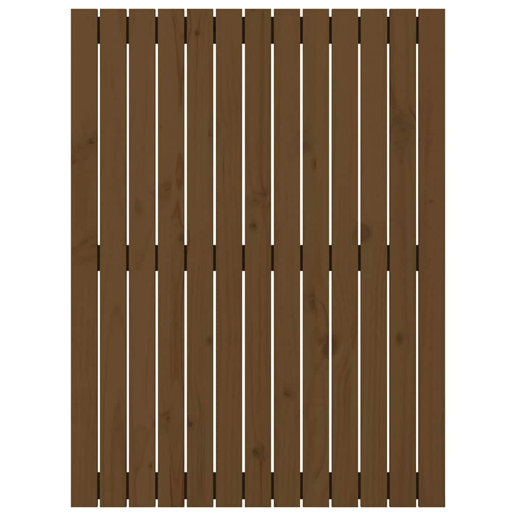 mézbarna tömör fenyőfa fali fejtámla 82,5 x 3 x 110 cm