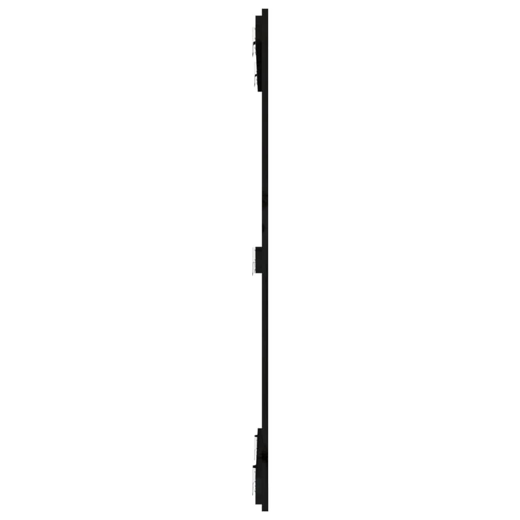 fekete tömör fenyőfa fali fejtámla 82,5 x 3 x 110 cm
