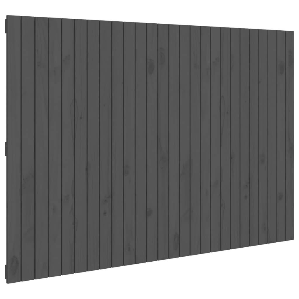 szürke tömör fenyőfa fali fejtámla 166 x 3 x 110 cm