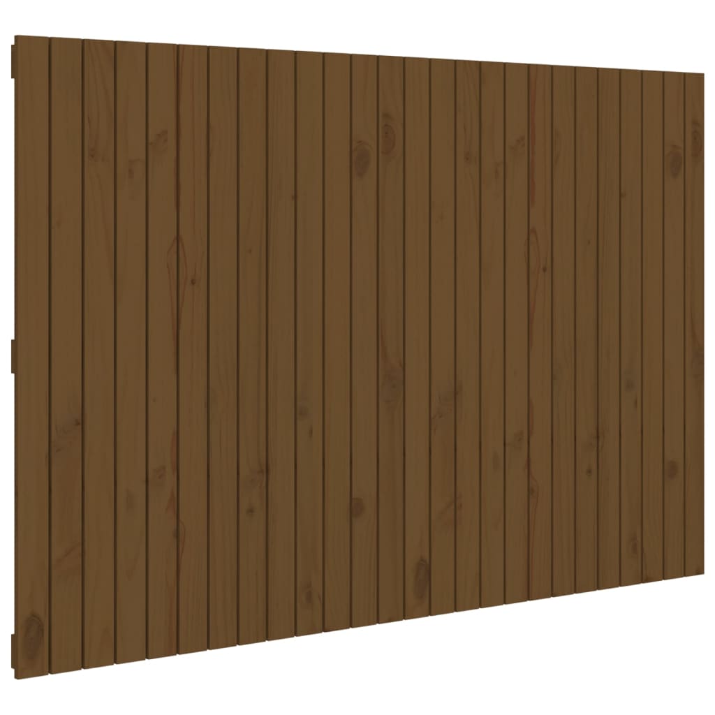mézbarna tömör fenyőfa fali fejtámla 166 x 3 x 110 cm