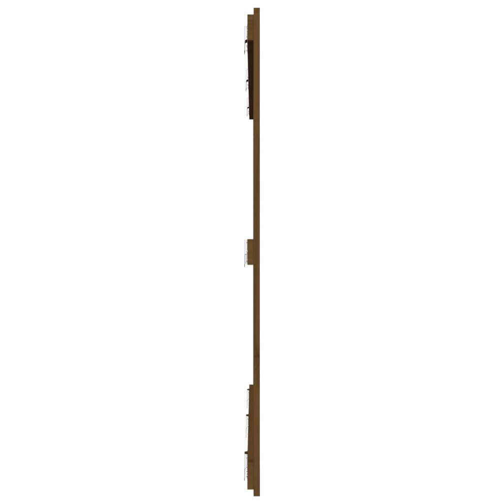 mézbarna tömör fenyőfa fali fejtámla 166 x 3 x 110 cm