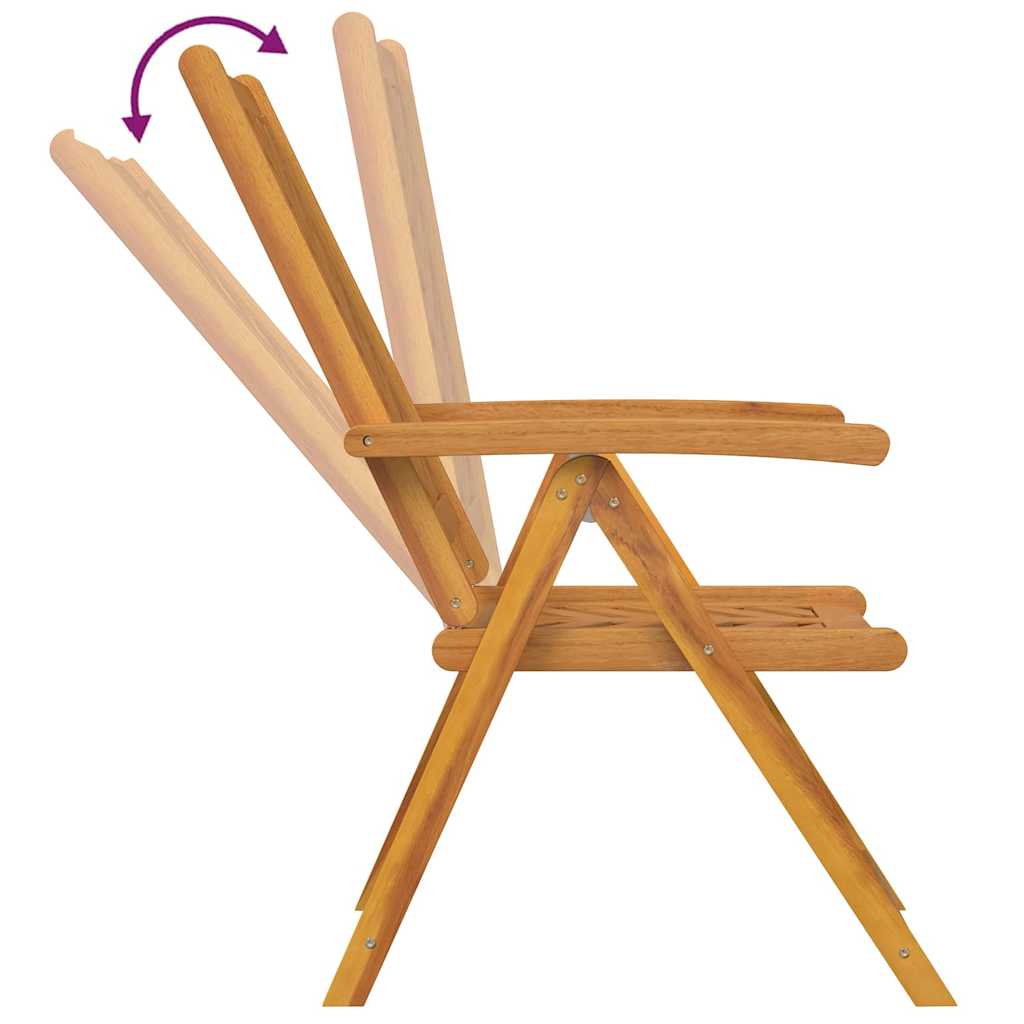 Kert étkező szett 9 db Barna Tömör Akácfa