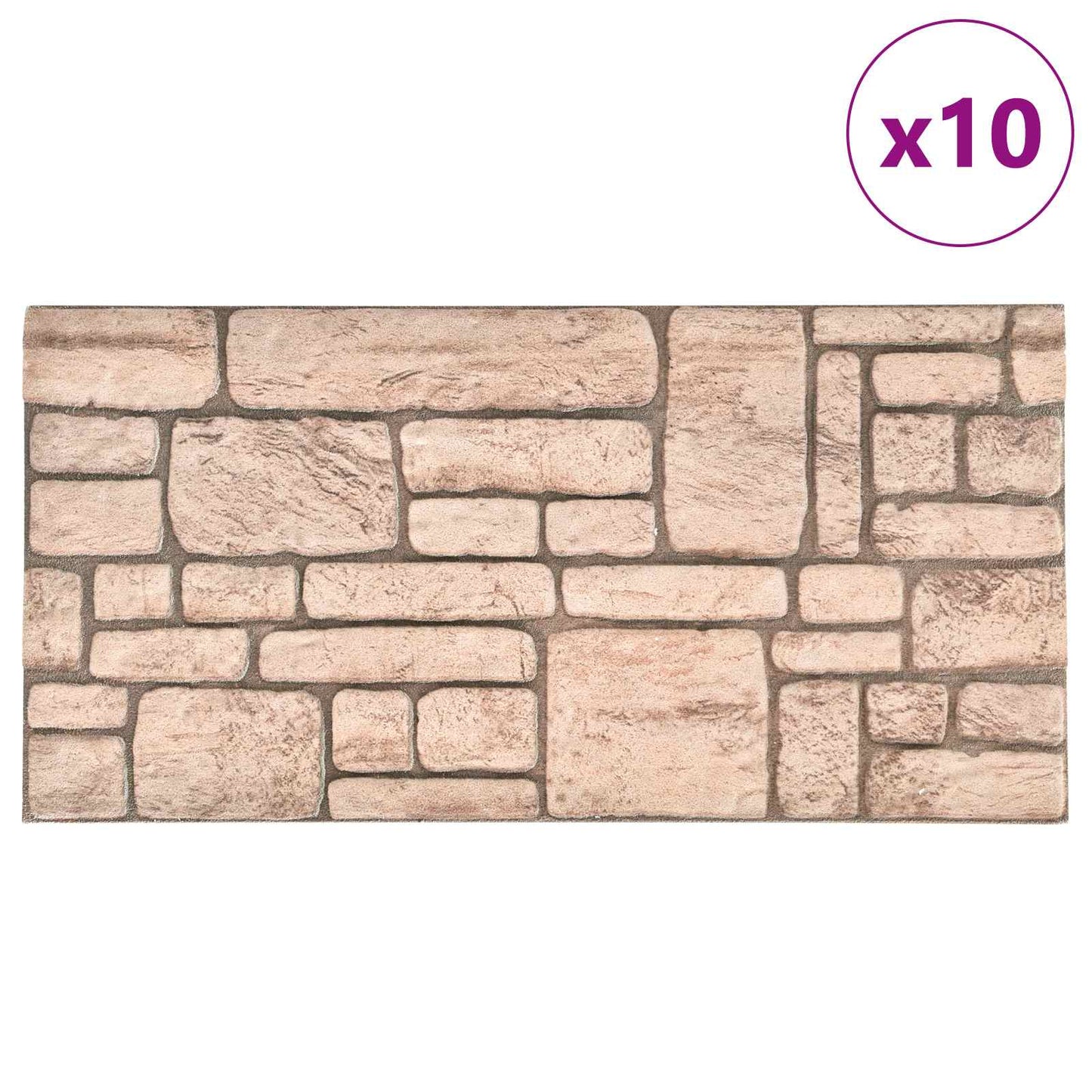 Fali panelek 10 pcs Bézs 100 x 50 cm EPS Hab