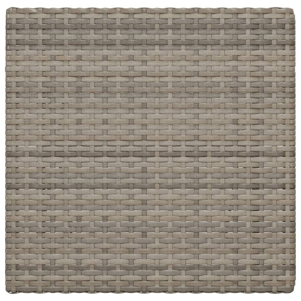 szürke összecsukható polyrattan bisztróasztal 55 x 54 x 71 cm