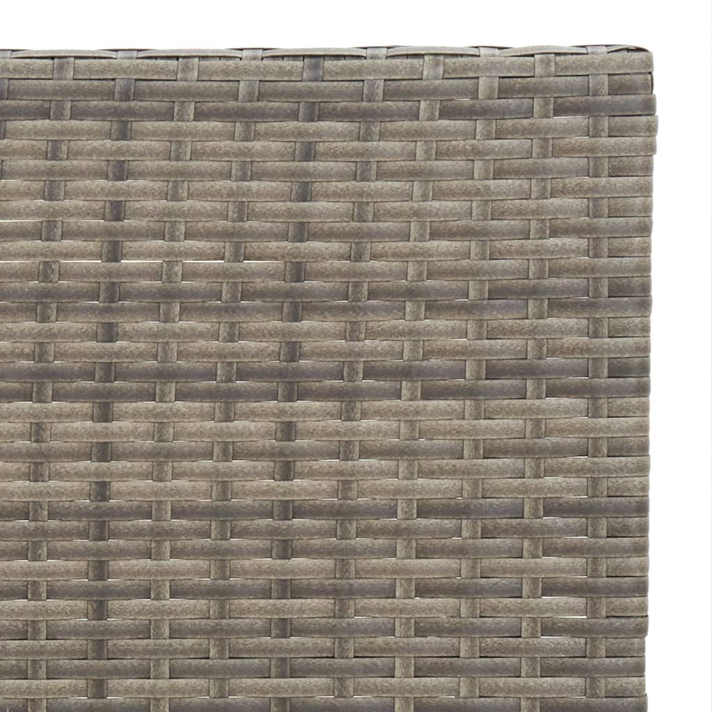 szürke összecsukható polyrattan bisztróasztal 55 x 54 x 71 cm