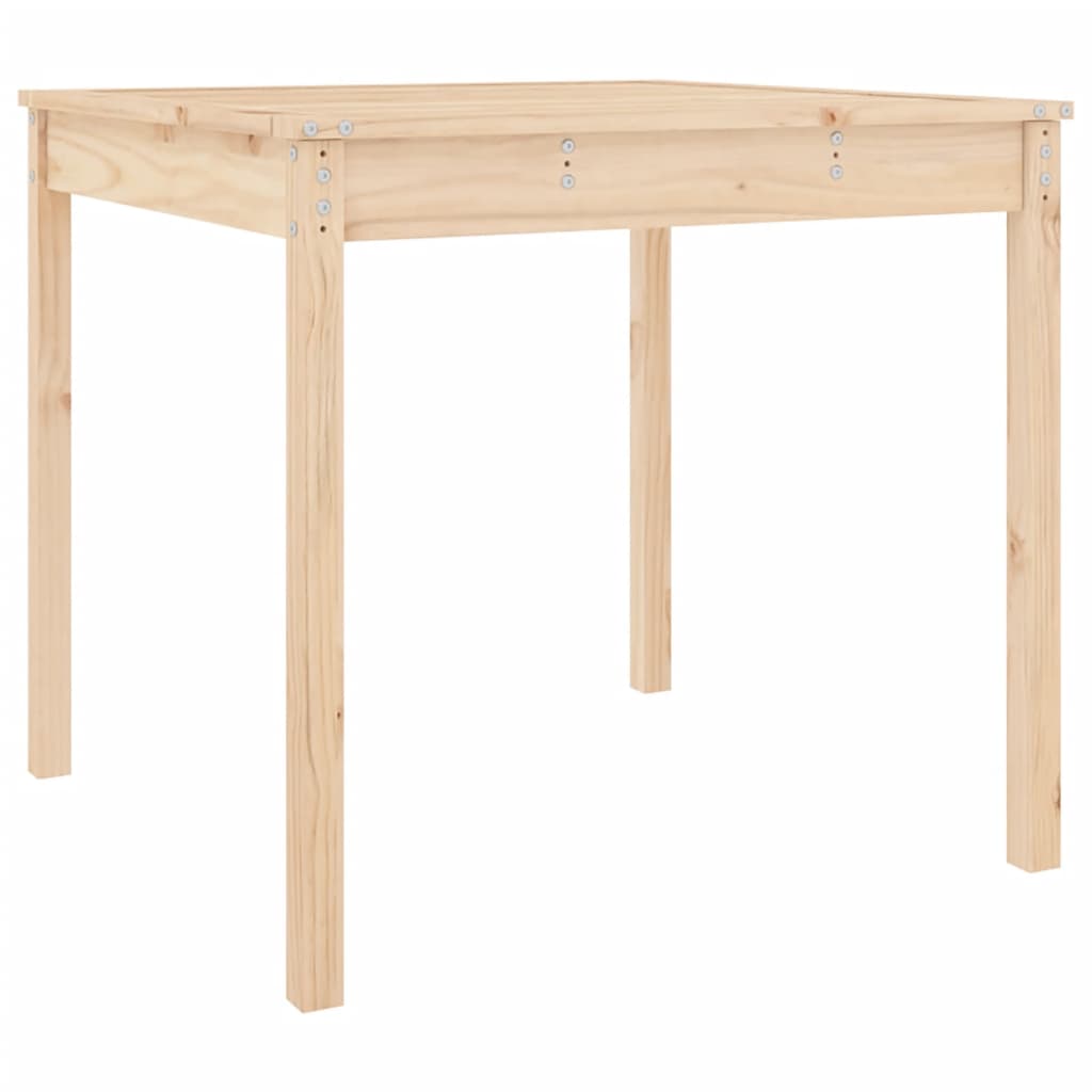 tömör fenyőfa kerti asztal 82,5 x 82,5 x 76 cm