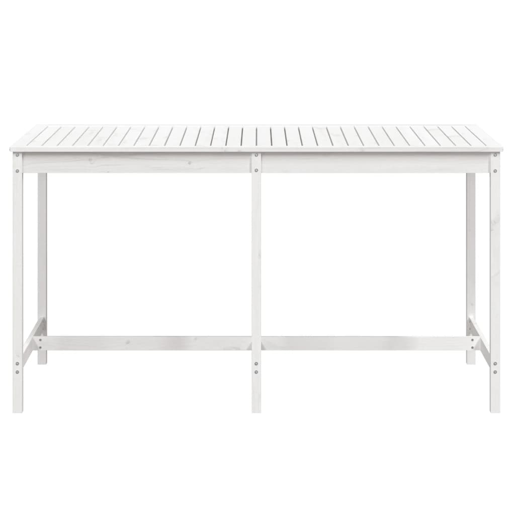 fehér tömör fenyőfa kerti asztal 203,5x90x110 cm
