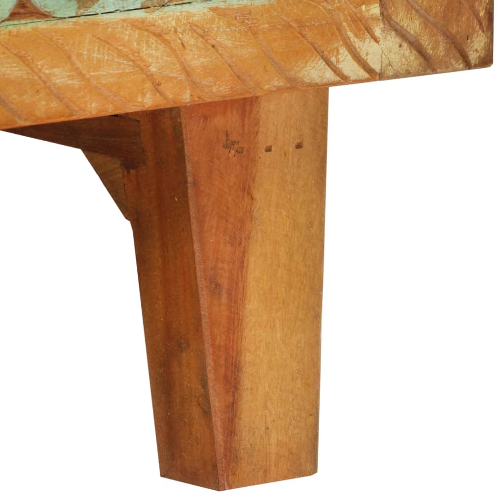 kézzel faragott tömör újrahasznosított fa komód 55x30x75 cm