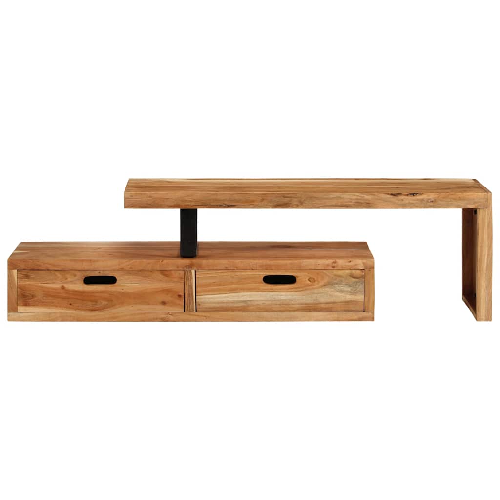 tömör akácfa TV-állvány (118-200) x 30 x 40 cm