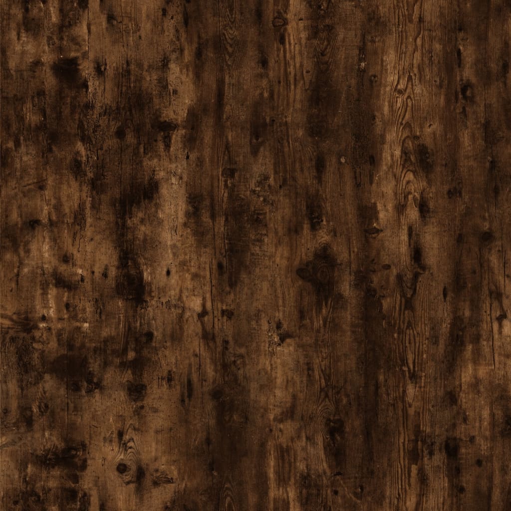 füstös tölgy színű szerelt fa kerekes szekrény 60 x 45 x 60 cm