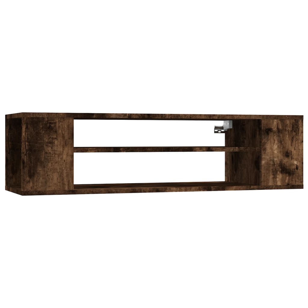 füstös tölgy színű szerelt fa függő TV-szekrény 100x30x26,5 cm