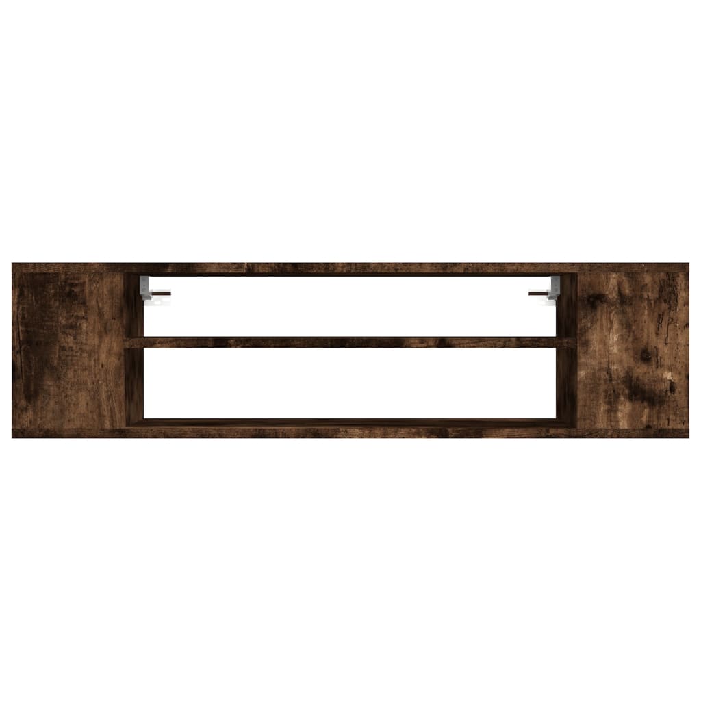 füstös tölgy színű szerelt fa függő TV-szekrény 100x30x26,5 cm