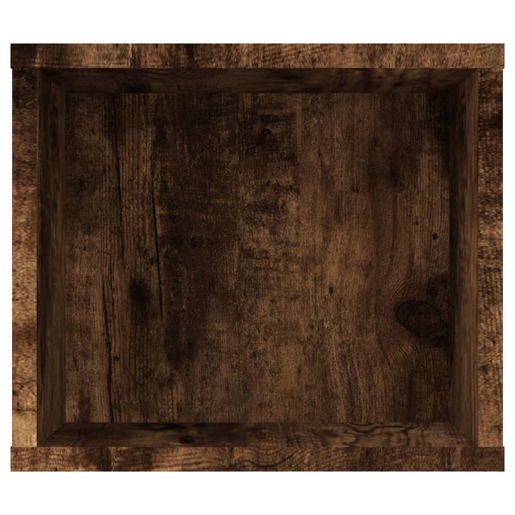 füstös tölgy színű szerelt fa függő TV-szekrény 100x30x26,5 cm