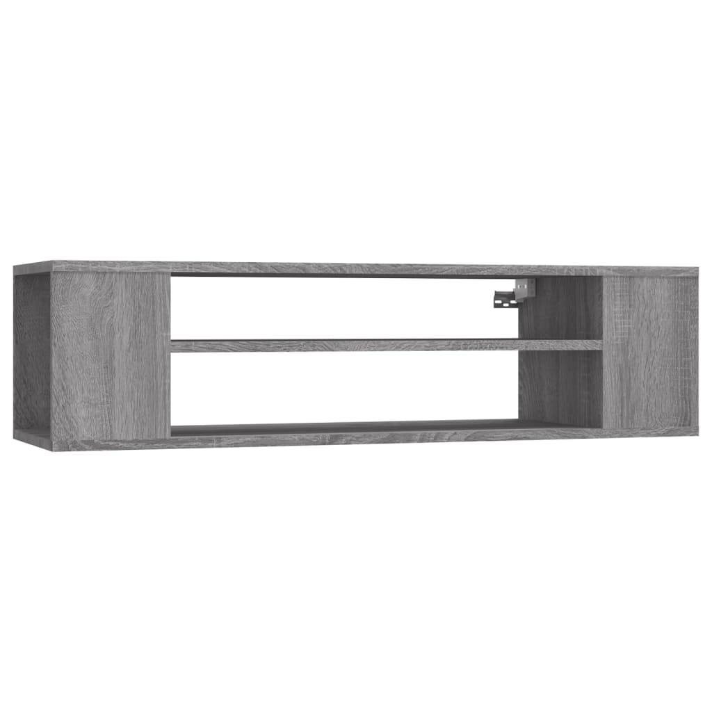 szürke sonoma színű szerelt fa függő TV-szekrény 100x30x26,5 cm