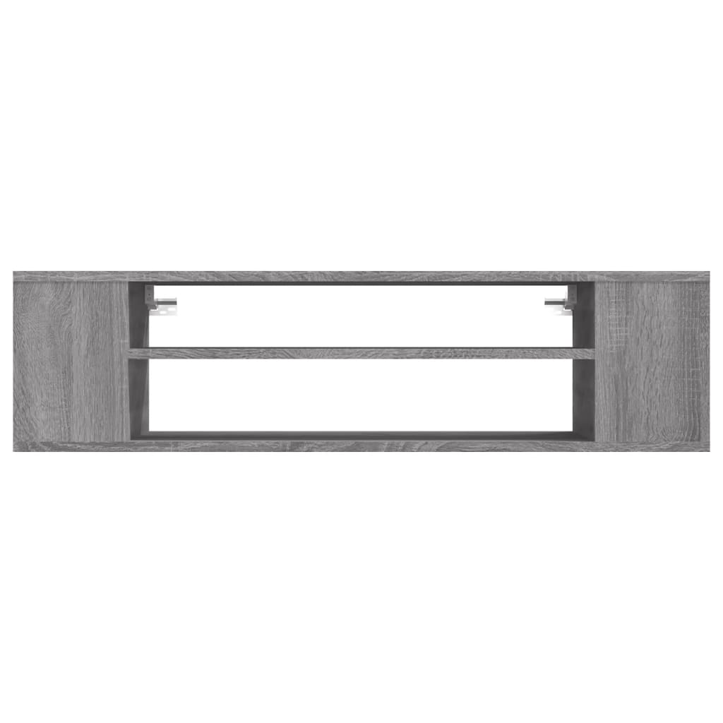 szürke sonoma színű szerelt fa függő TV-szekrény 100x30x26,5 cm