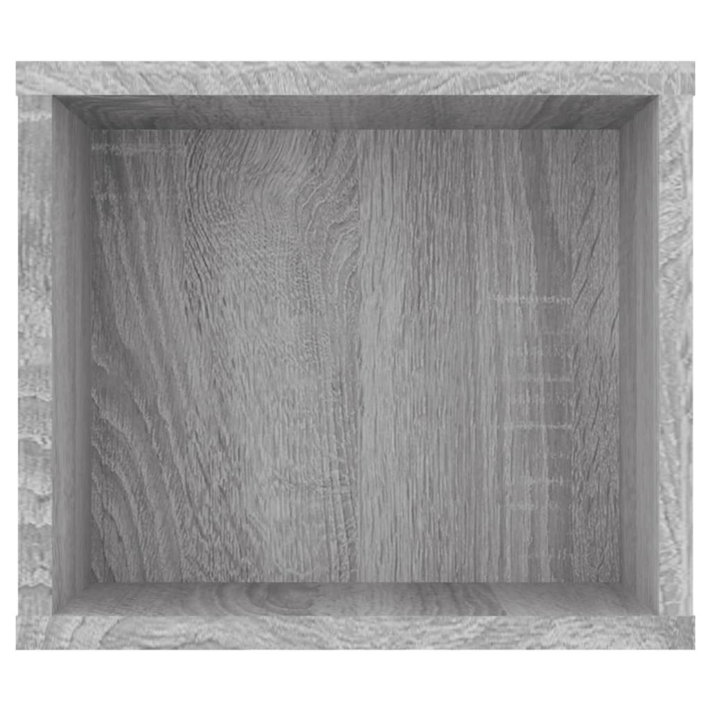 szürke sonoma színű szerelt fa függő TV-szekrény 100x30x26,5 cm