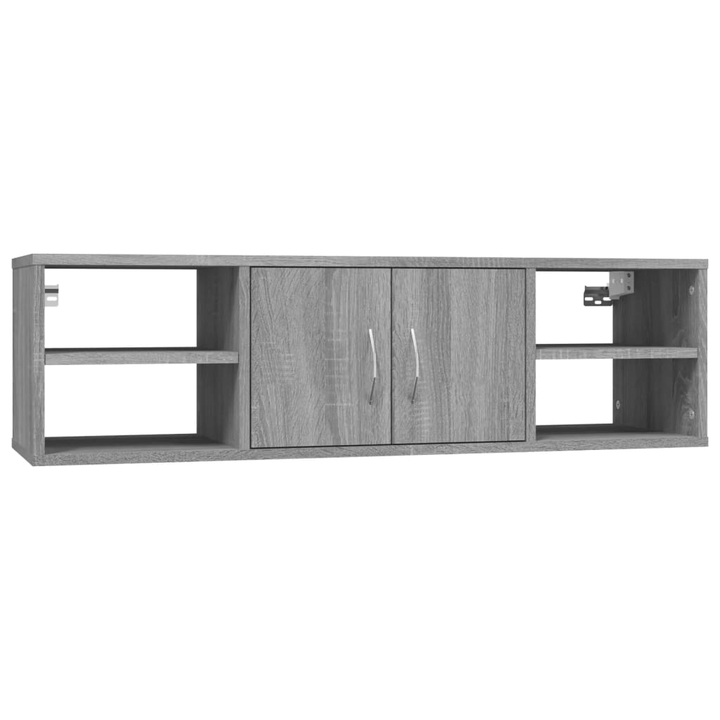 szürke sonoma színű szerelt fa fali polc 102 x 30 x 29 cm