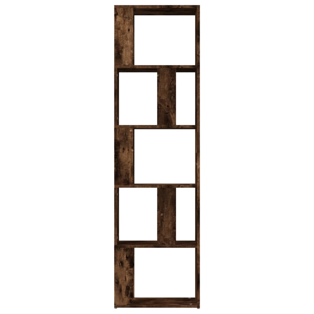 füstös tölgy színű szerelt fa könyvszekrény 45 x 24 x 160 cm