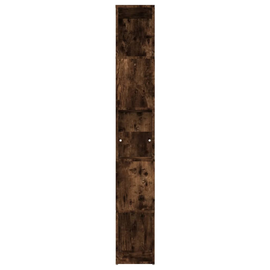 füstös tölgy színű szerelt fa könyvszekrény 45 x 24 x 160 cm
