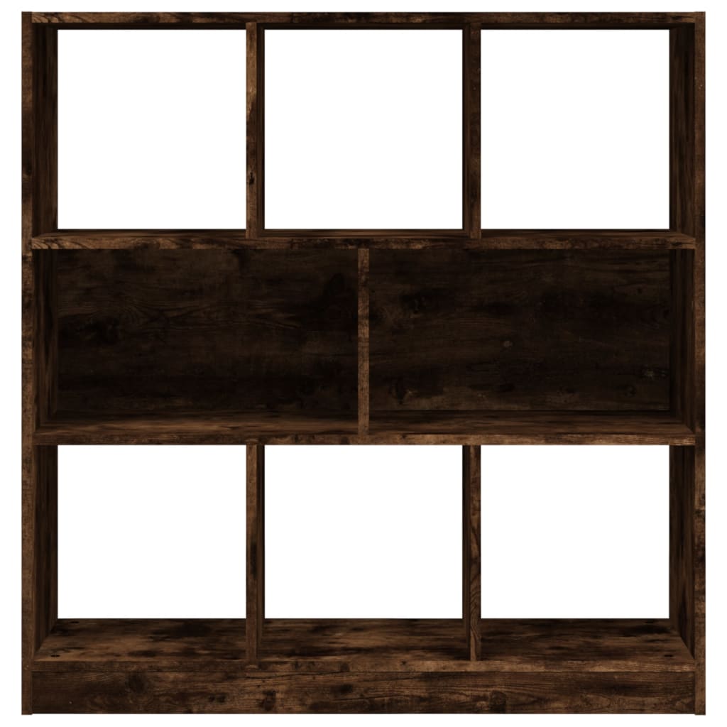 füstös tölgy színű szerelt fa könyvszekrény 97,5x29,5x100 cm