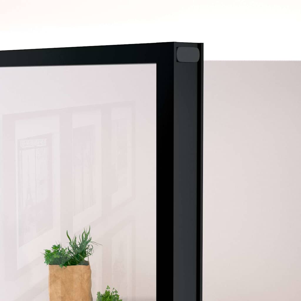 fekete edzett üveg és alumínium vékony beltéri ajtó 102x201,5cm
