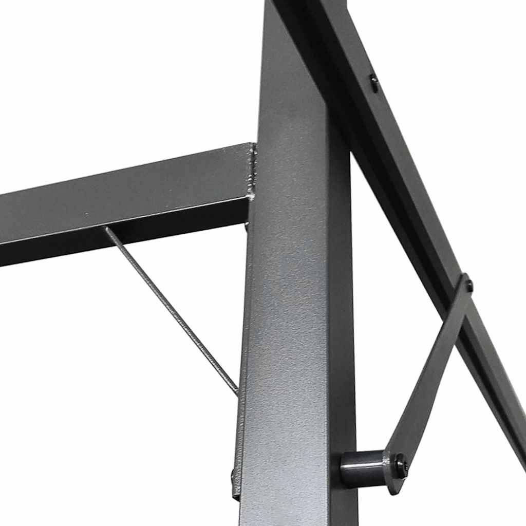 antracitszürke pergola behúzható tetővel 395 x 292 x 230 cm