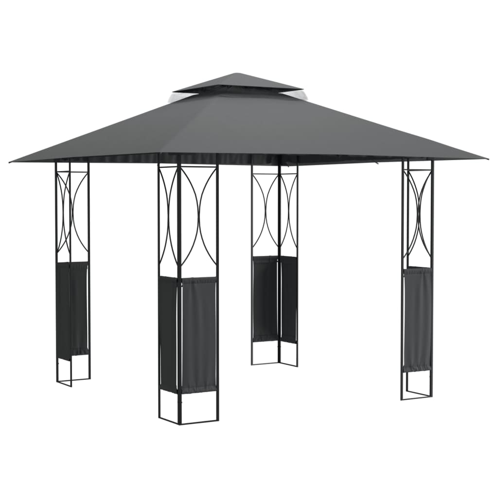 antracitszürke acélpavilon tetővel 300 x 300 x 270 m