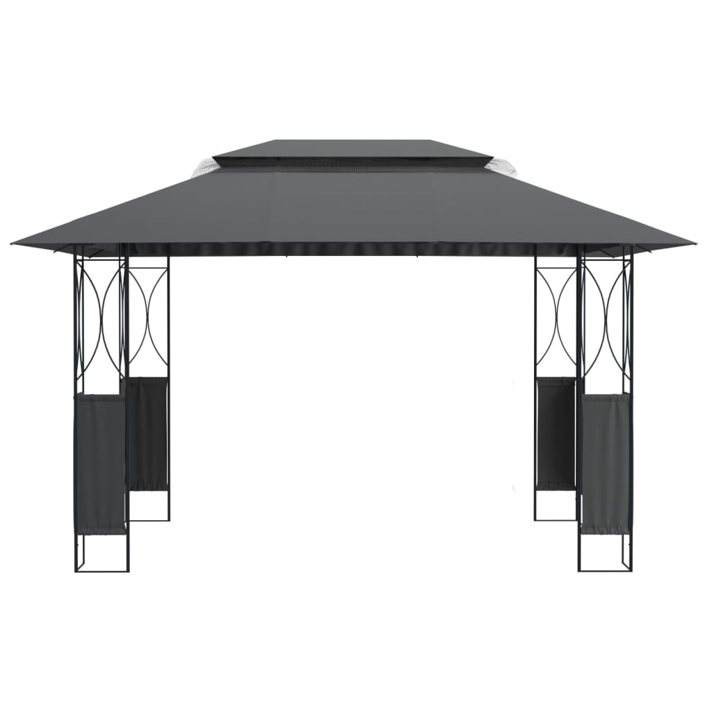 antracitszürke acél pavilon tetővel 400 x 300 x 270 m