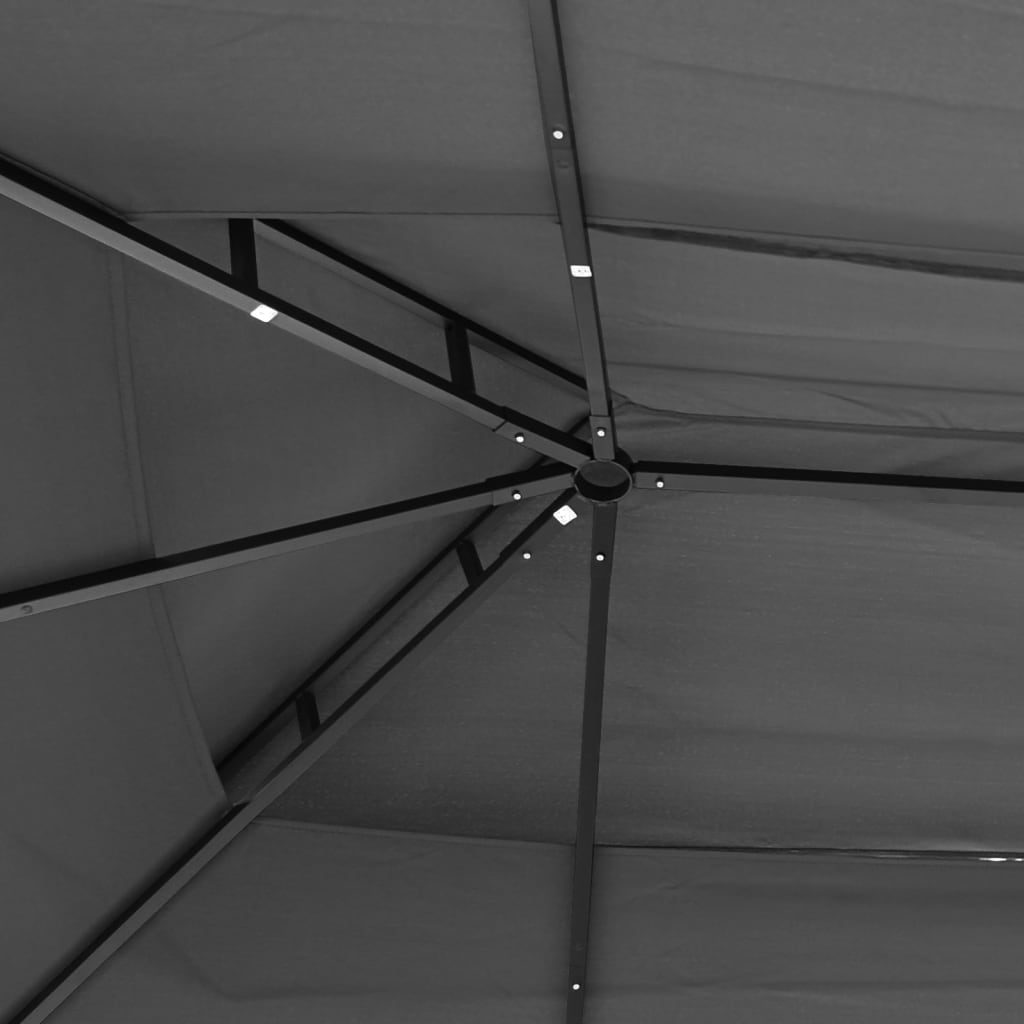 antracitszürke acél pavilon tetővel 400 x 300 x 270 m
