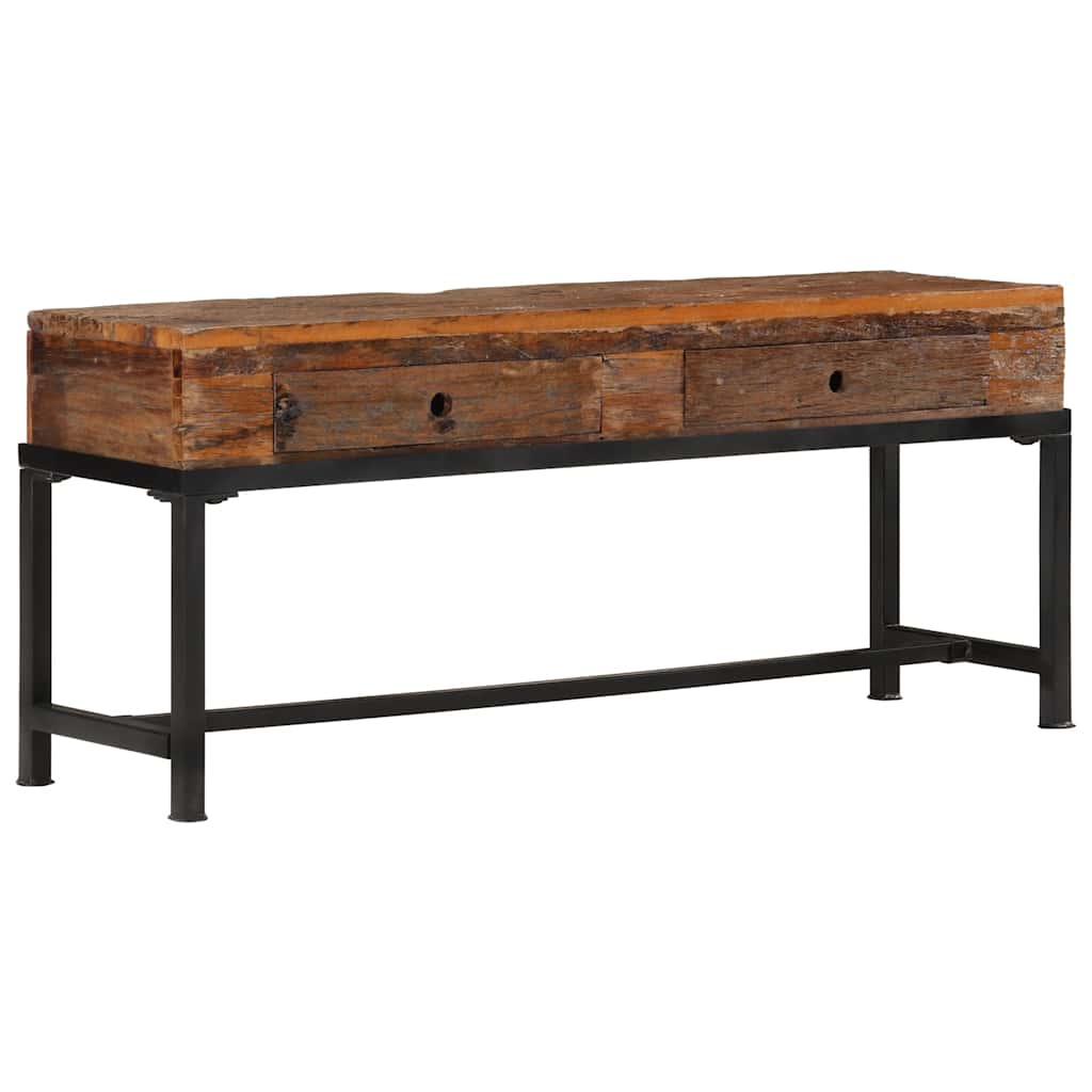tömör újrahasznosított fa TV-szekrény 110 x 30 x 46 cm
