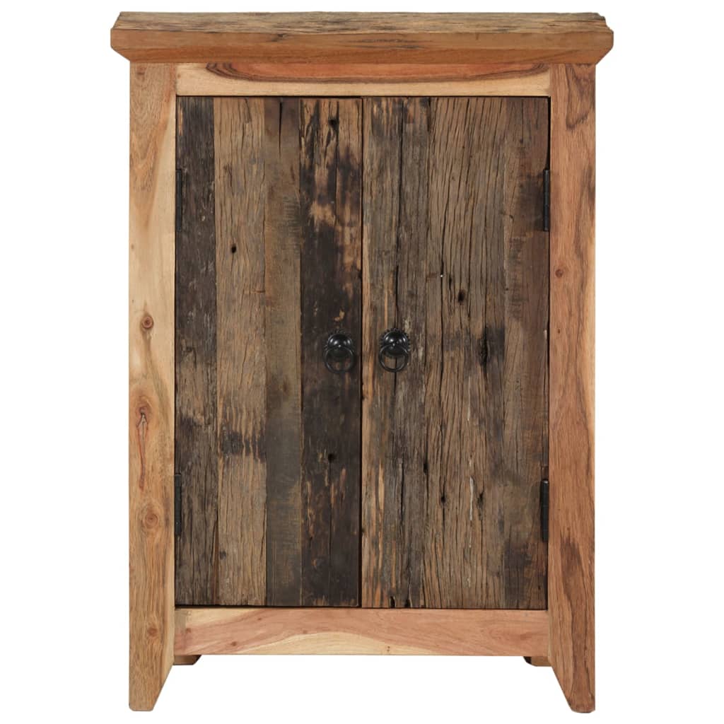 tömör újrahasznosított és akácfa tálalószekrény 55 x 33 x 75 cm