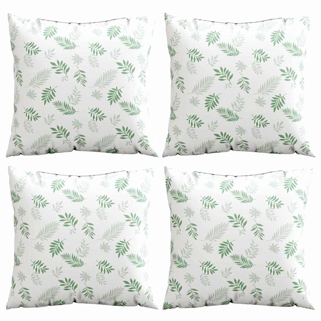 Szórt Párnák 4 pcs Levél mintázat 40 x 40 cm Poliészter szövet