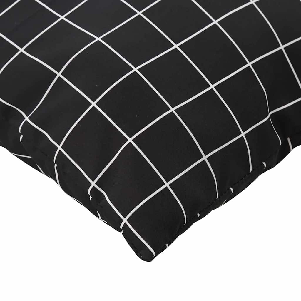 Szórt Párnák 4 pcs Fekete Kockás 50 x 50 cm Poliészter szövet