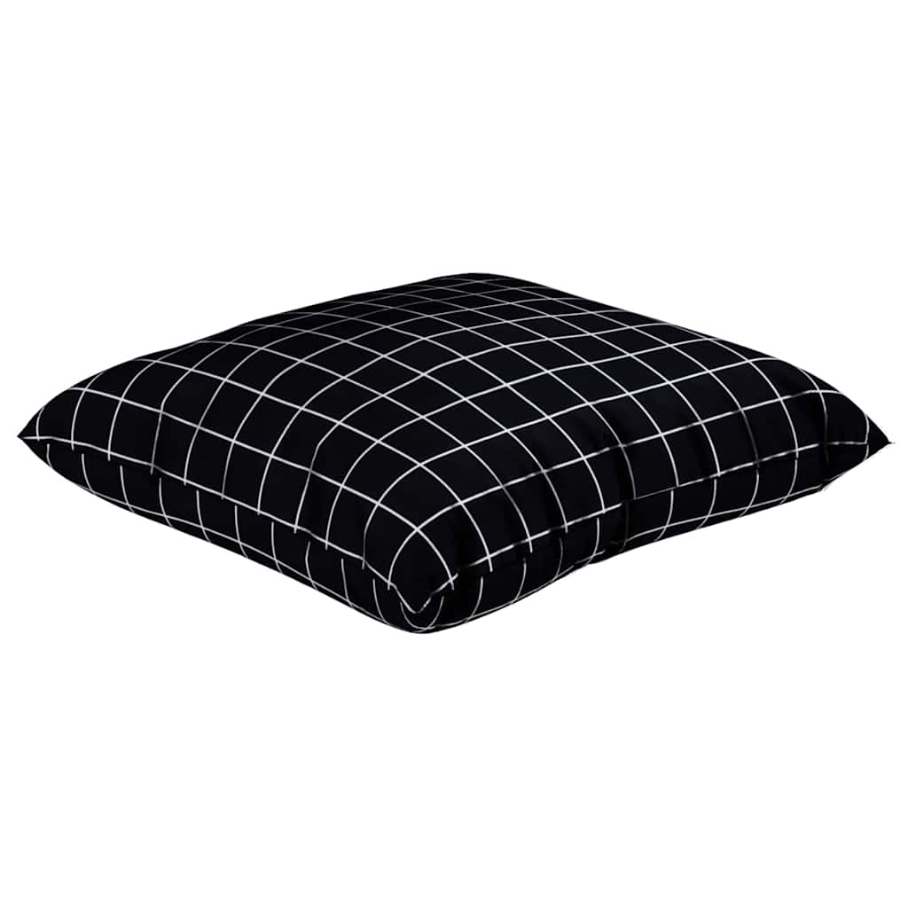 Szórt Párnák 4 pcs Fekete Kockás 50 x 50 cm Poliészter szövet
